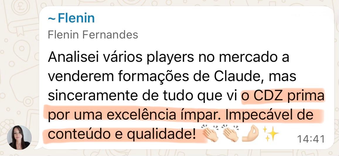 Depoimento de Flenin Fernandes — CDZ prima por excelência ímpar