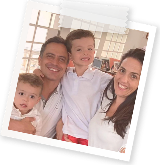 Lucilla com a família