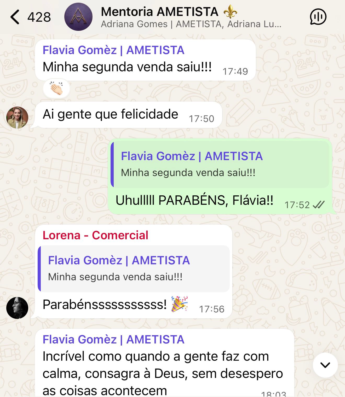 Depoimento de mentorada Ametista