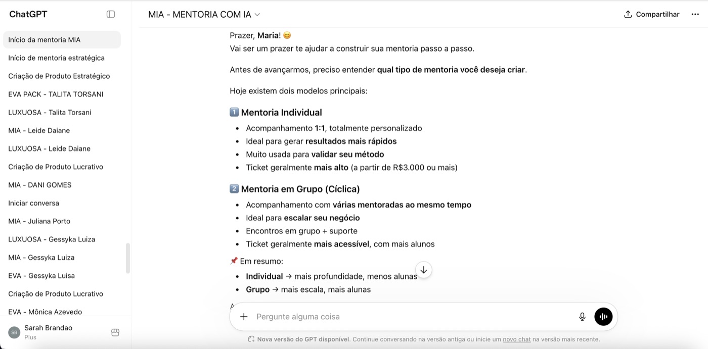 MIA · Agente de IA que cria sua mentoria do zero