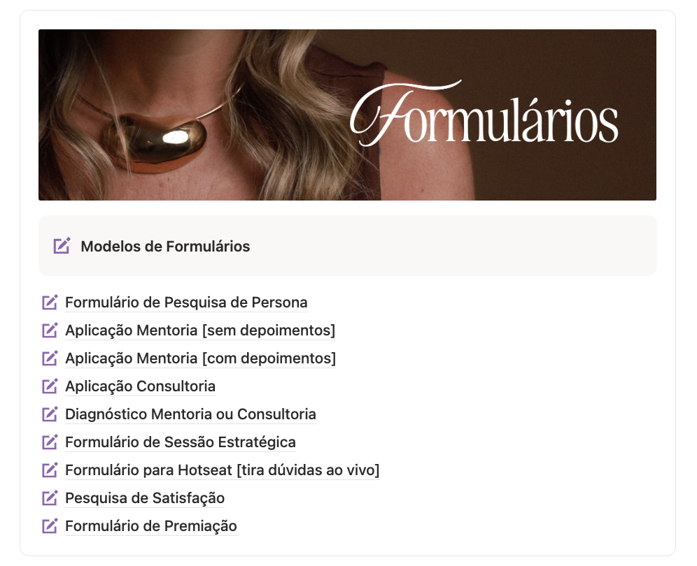 Modelos de Formulários